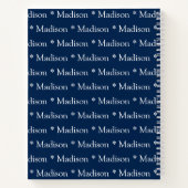 Rezeptur des niedlichen, blauen individuellen Name Notizblock (Rückseite)