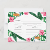 Rezeptur des tropischen Palmen-Brautparty (Vorderseite)