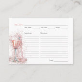 Rezeptur für Brautparty in Rosa Begleitkarte (Rückseite)