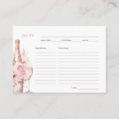 Rezeptur für Brautparty in Rosa Begleitkarte (Rückseite)