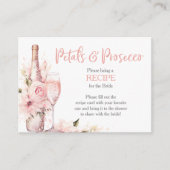 Rezeptur für Brautparty in Rosa Begleitkarte (Vorderseite)