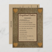 Rezeptur für Lebkuchengebäck - Pepparkaka Postkarte (Vorne/Hinten)