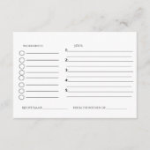 Rezeptur für Minimalistisches Brautparty Begleitkarte (Vorderseite)