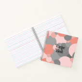 Rezeptur für orange-graue Moleküle Notizblock (Innenseite)