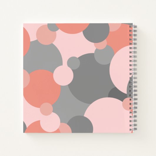 Rezeptur für orange-graue Moleküle Notizblock (Rückseite)