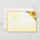 Rezeptur für Sonnenblumen (Rückseite)