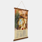 Rezeptur für Zuckerkekse Wandteppich Mit Holzrahmen (Gewinkelt)