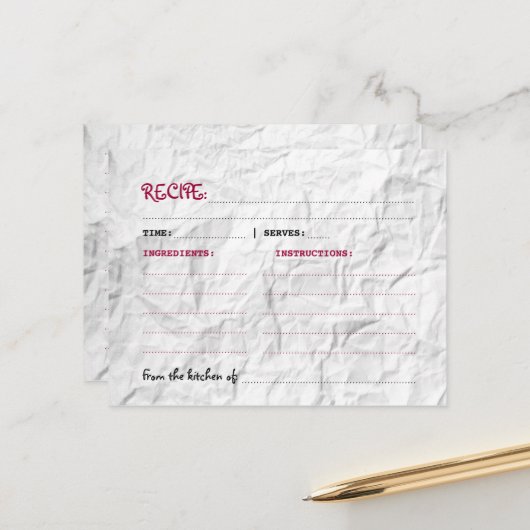 Rezeptur Postkarte (Vorderseite/Rückseite Beispiel)