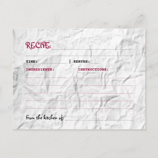 Rezeptur Postkarte (Vorderseite)