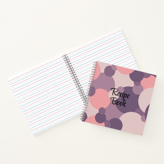 Rezepturbuch für lila-rosa Moleküle Notizblock (Innenseite)