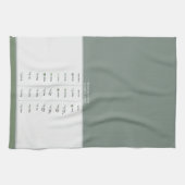 Rezeptwandler für Küchen in Neutralen Geschirrtuch (Horizontal)