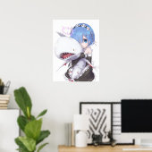 ReZero Rem süß Poster (Heimbüro)