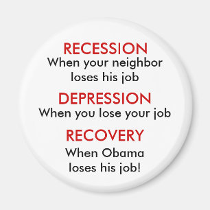 Rezession, Krise, Erholung Magnet