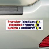 Rezession, Krise oder Erholung? Autoaufkleber (Auf Auto)