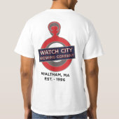 Rezessions-Schläger-T-Shirt von der Uhr-Stadt, die T-Shirt (Rückseite)