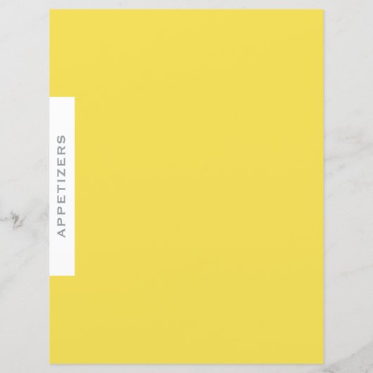 Rezessionsabteilung | Appetithappen | Einfach gelb (Rückseite)