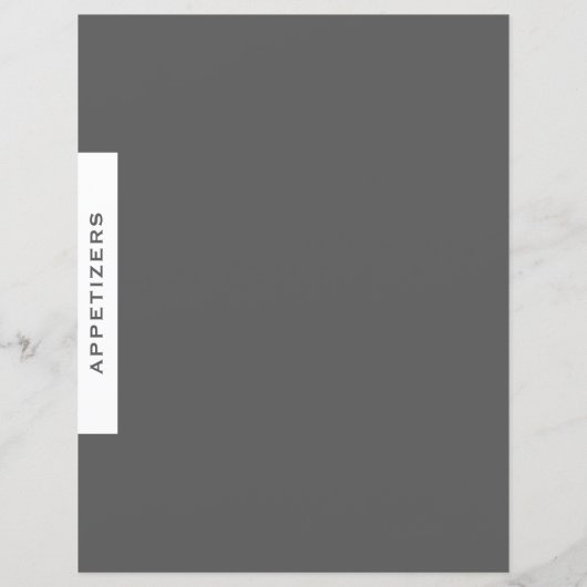 Rezessionsabteilung | Appetithappen | Einfach grau (Rückseite)