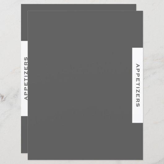 Rezessionsabteilung | Appetithappen | Einfach grau (Vorne/Hinten)