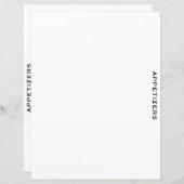 Rezessionsabteilung | Appetithappen | Einfach weiß (Vorne/Hinten)