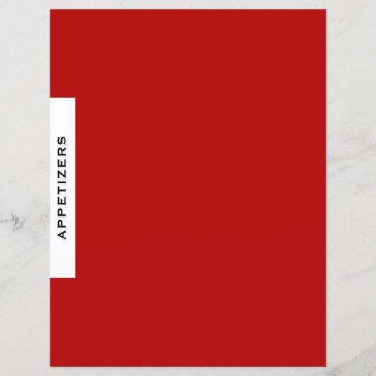 Rezessionsabteilung | Appetithappen | Rot Schwarz/ (Rückseite)