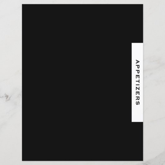 Rezessionsabteilung | Appetithappen | Schwarz/Weiß (Vorderseite)