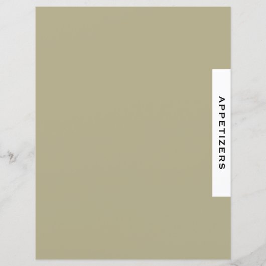 Rezessionsabteilung | Appetithappen | Seite Schwar (Vorderseite)