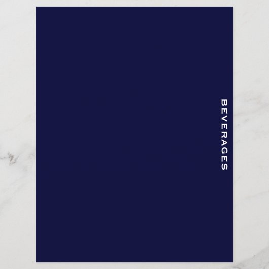 Rezessionsabteilung | Blau und Weiß | Getränke (Vorderseite)