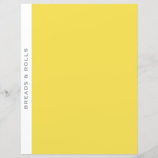 Rezessionsabteilung | Breads & Rolls | Einfach gel (Rückseite)