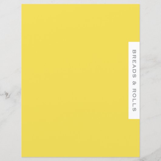 Rezessionsabteilung | Breads & Rolls | Einfach gel (Vorderseite)