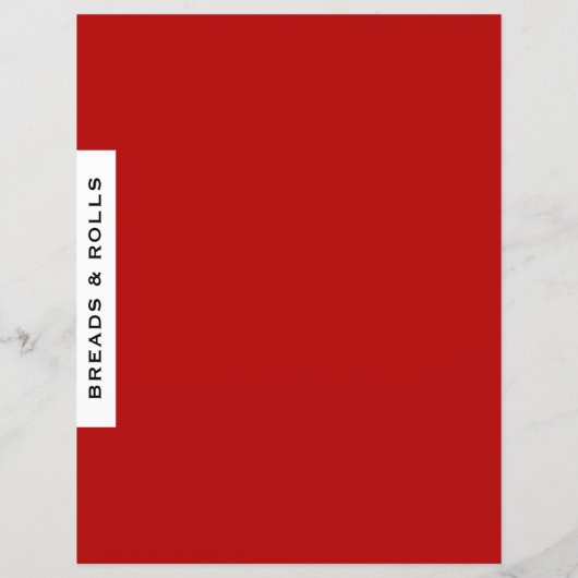 Rezessionsabteilung | Breads & Rolls | Rot Schwarz (Rückseite)