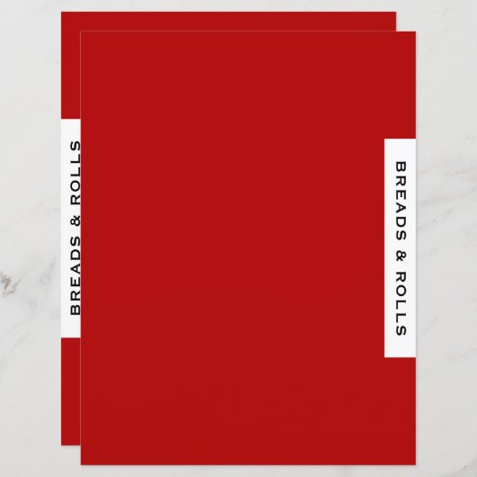 Rezessionsabteilung | Breads & Rolls | Rot Schwarz (Vorne/Hinten)