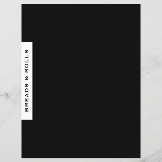 Rezessionsabteilung | Breads & Rolls | Schwarz/Wei (Rückseite)