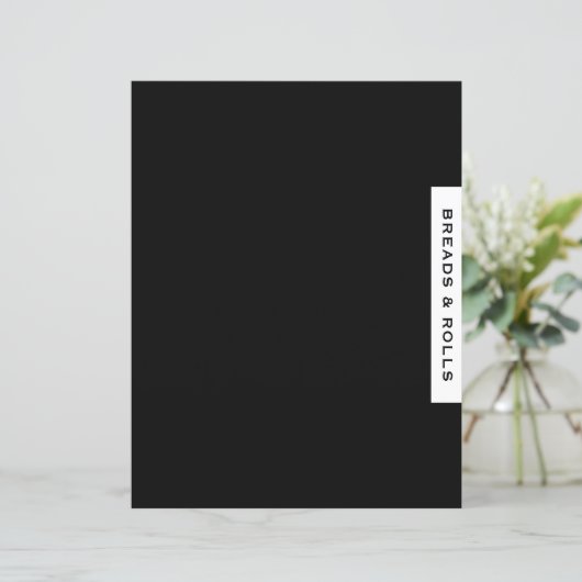 Rezessionsabteilung | Breads & Rolls | Schwarz/Wei (Stehend Vorderseite)