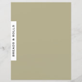 Rezessionsabteilung | Breads & Rolls | Schwarz-wei (Rückseite)