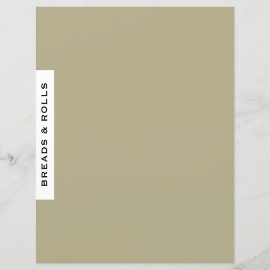 Rezessionsabteilung | Breads & Rolls | Schwarz-wei (Rückseite)