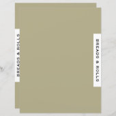 Rezessionsabteilung | Breads & Rolls | Schwarz-wei (Vorne/Hinten)