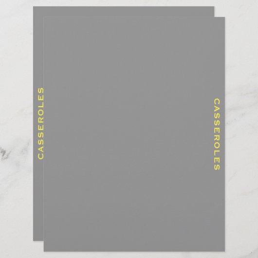 Rezessionsabteilung | Casseroles | Grau und Gelb (Vorne/Hinten)