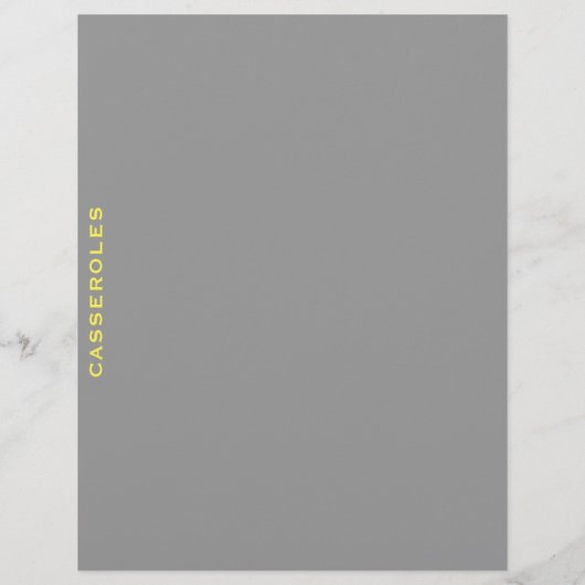 Rezessionsabteilung | Casseroles | Grau und Gelb (Rückseite)
