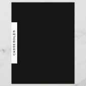 Rezessionsabteilung | Casseroles | Schwarz/Weiß (Rückseite)