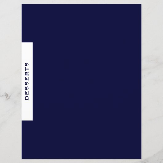 Rezessionsabteilung | Desserts | Einfache Marine u (Rückseite)