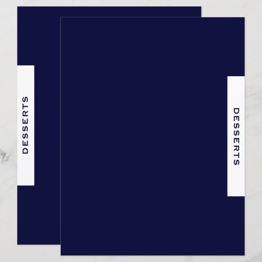 Rezessionsabteilung | Desserts | Einfache Marine u (Vorne/Hinten)