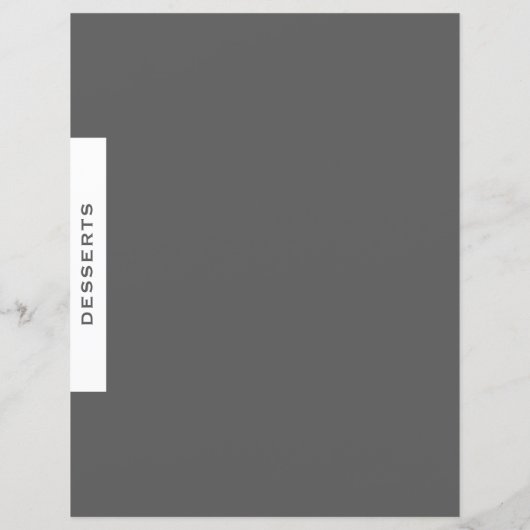 Rezessionsabteilung | Desserts | Grau und Weiß (Rückseite)
