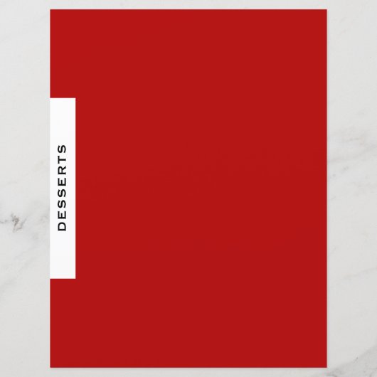 Rezessionsabteilung | Desserts | Rot Schwarz/Weiß (Rückseite)