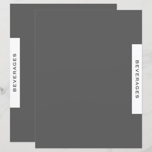 Rezessionsabteilung | Getränke | Grau und Weiß (Vorne/Hinten)