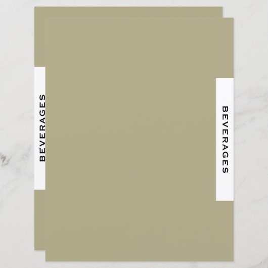 Rezessionsabteilung | Getränke | Seite Schwarz/Wei (Vorne/Hinten)