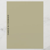 Rezessionsabteilung | Kuchen und Cookie | Einfache (Rückseite)