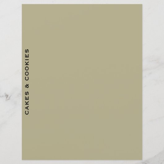 Rezessionsabteilung | Kuchen und Cookie | Einfache (Rückseite)