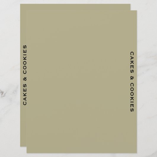 Rezessionsabteilung | Kuchen und Cookie | Einfache (Vorne/Hinten)