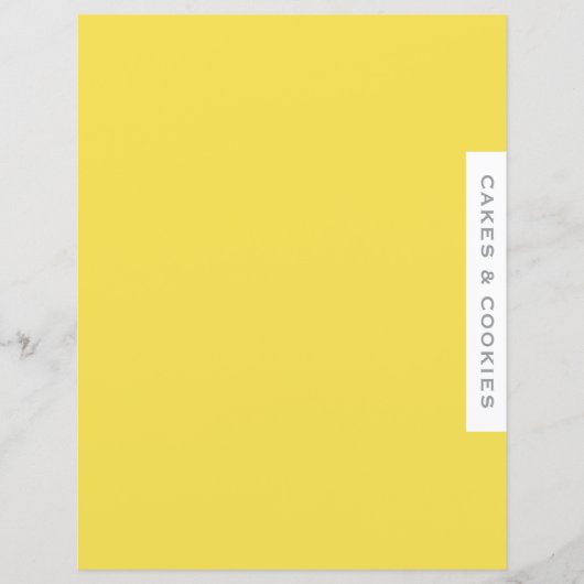 Rezessionsabteilung | Kuchen und Cookies | Gelb (Vorderseite)