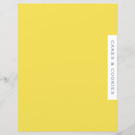 Rezessionsabteilung | Kuchen und Cookies | Gelb